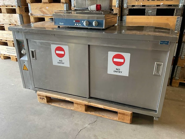 Bert müller rvs werktafel met warmhoudkast - afbeelding 1 van  6