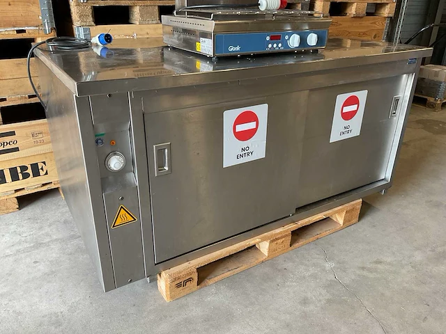 Bert müller rvs werktafel met warmhoudkast - afbeelding 2 van  6