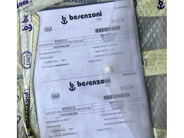Besenzoni s494 aluminium electric seat support adjustable double 24v - afbeelding 2 van  3