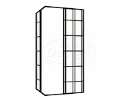 Best design black corner douchecabine hoekinstap 90 cm - afbeelding 2 van  4