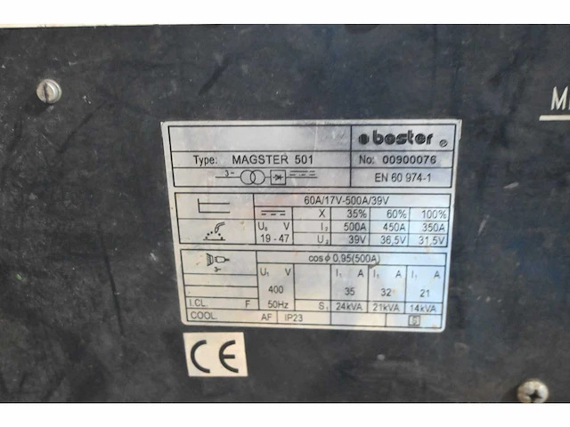 Bester magster 501 lasapparaat met bester pde 41w mag feed unit - afbeelding 10 van  10