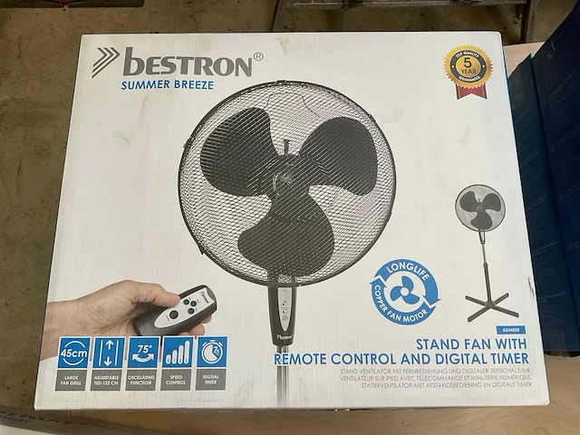 Bestron asv45zr ventilator (3x) - afbeelding 2 van  2