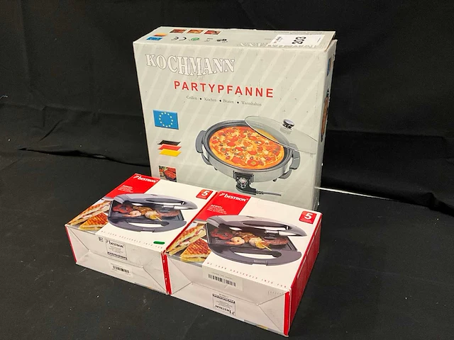 Bestron/ kochmann contactgrill / partypan (3x) - afbeelding 1 van  10