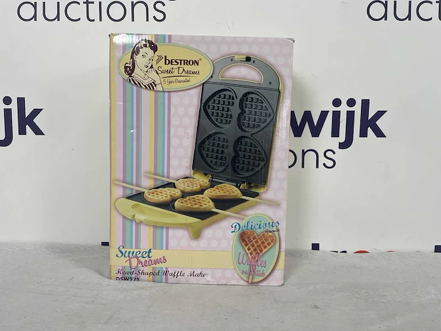 Bestron wafelijzer voor hartvormige wafels - afbeelding 2 van  2