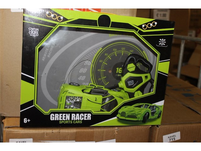 Bestuurbare wagen groen los in doos - afbeelding 1 van  3