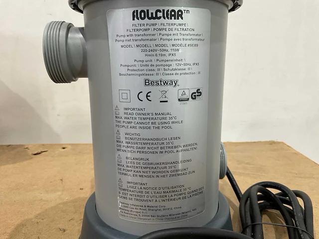 Bestway flowclear 58389 zwembad filter - afbeelding 7 van  8