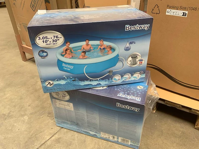 Bestway rond opblaaszwembad (2x) - afbeelding 1 van  1