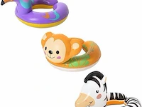 Bestway zwemring & zwembandjes kinderen - dieren safari - 3-6 jaar - opblaasbaar 45x51 cm - afbeelding 1 van  1