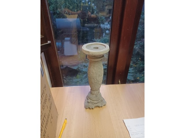 Betonen kaars kandelaar 50 cm hoog aantal 4 stuks. - afbeelding 4 van  5