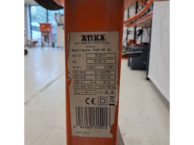 Betonmolen - 145l - 230v, atika, profi 145s, 2020 - afbeelding 8 van  8