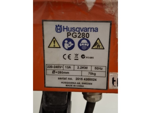 Betonschuurmachine 280mm 230v, husqvarna, pg280, 2016 - afbeelding 11 van  12