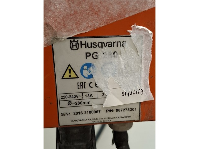 Betonschuurmachine 280mm 230v, husqvarna, pg280, 2017 - afbeelding 2 van  13