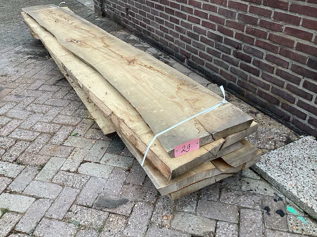 Beuk - kd ovengedroogd 3400x650 x 350 mm - schaaldeel (6x) - afbeelding 1 van  6