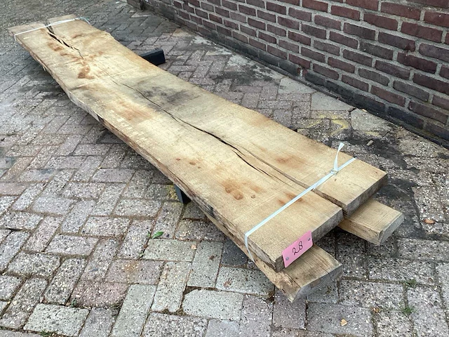 Beuk - kd ovengedroogd 3450x560x180 mm - schaaldeel (3x) - afbeelding 1 van  6