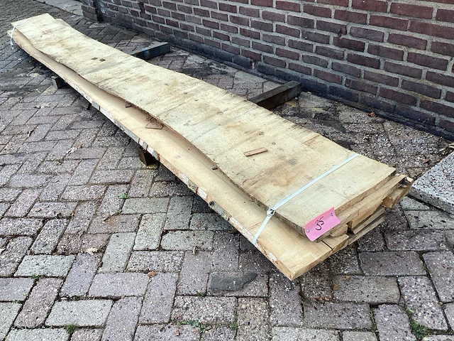Beuk - kd ovengedroogd 4040x600x200 mm - schaaldeel (6x) - afbeelding 1 van  6