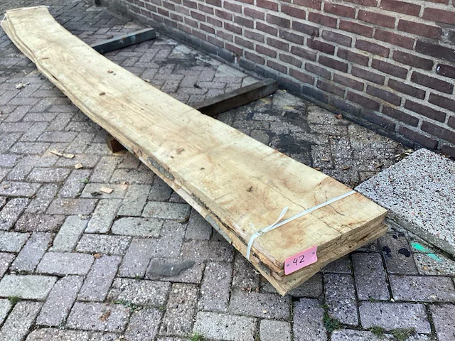Beuk - kd ovengedroogd 4100 x 450 x 120 mm - schaaldeel (4x) - afbeelding 1 van  6