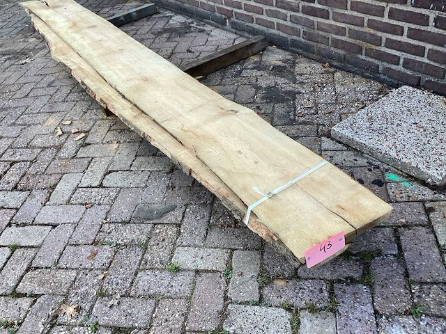 Beuk - kd ovengedroogd 4100x 350x120 mm - schaaldeel (4x) - afbeelding 1 van  6