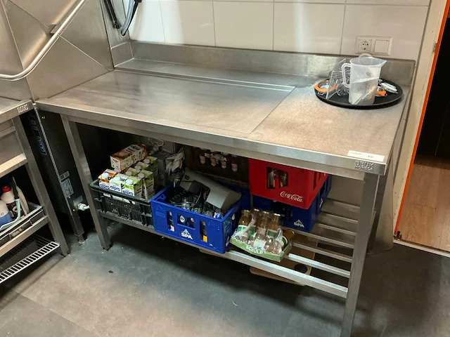 Beuk horeca rvs aan/afvoertafel - afbeelding 2 van  7