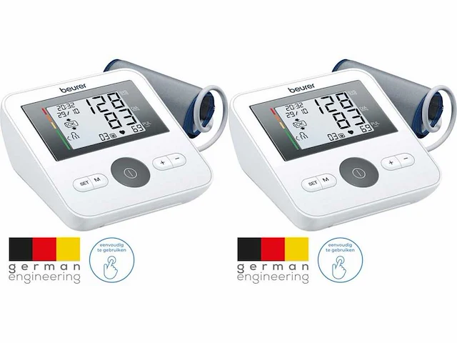 Beurer bm 27 basic bloeddrukmeter bovenarm (2x) - afbeelding 1 van  2