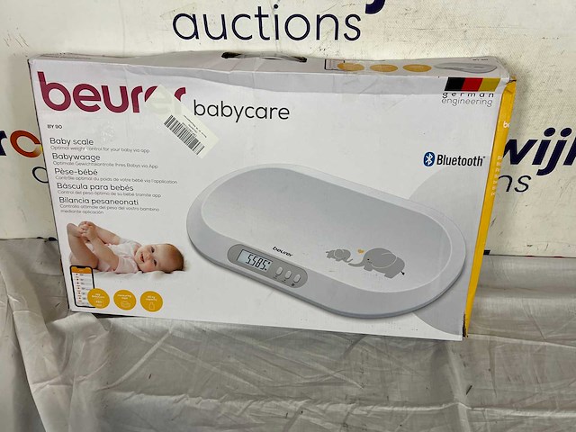 Beurer by 90 babyweegschaal - bluetooth® - automatische hold functie - tarra - afbeelding 2 van  2