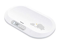 Beurer by 90 babyweegschaal - bluetooth® - automatische hold functie - tarra - afbeelding 1 van  2
