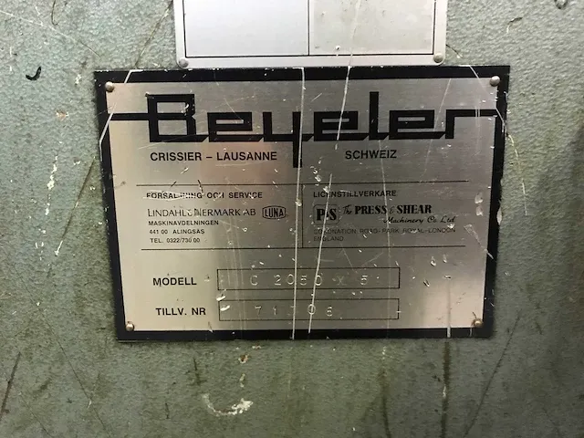 Beyeler - c 2050 x 5 - guillotine shears - afbeelding 7 van  7