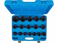 Bgs kraft dopsleutelset vierkantaandrijving 20 mm sw 19 - 55 mm 17 st - afbeelding 1 van  4