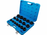 Bgs kraft dopsleutelset vierkantaandrijving 20 mm sw 19 - 55 mm 17 st - afbeelding 3 van  4