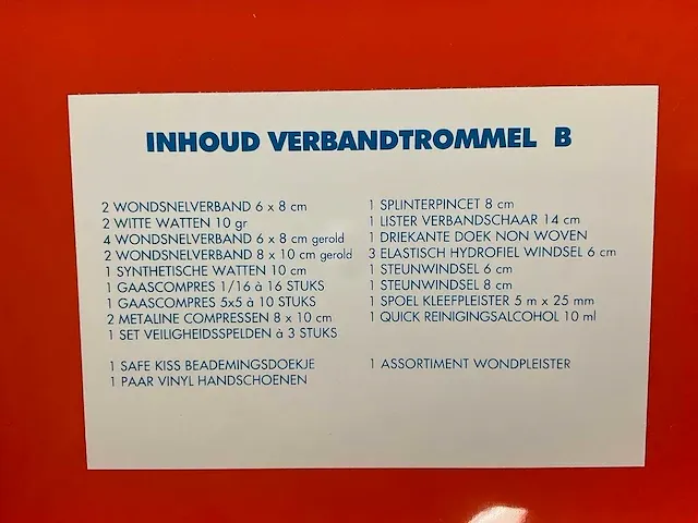 Bhv verbandtrommel - met wandhouder - 29-delig (4x) - afbeelding 3 van  4