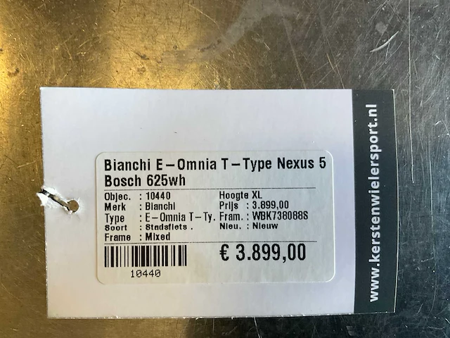Bianchi e-omnia t-type nexus 5 bosch 625wh elektrische fiets - afbeelding 4 van  12