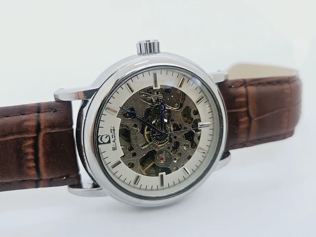 Biaoqi automatisch herenhorloge met skeleton wijzerplaat - afbeelding 4 van  6