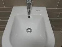 Bidet wandmodel, glans wit - afbeelding 7 van  12
