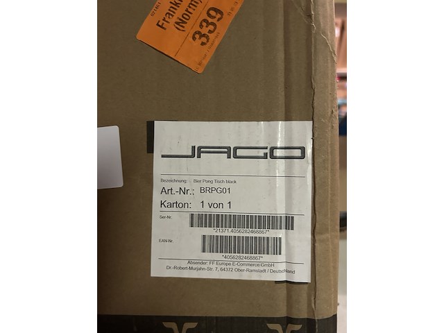 Bier pong tafel aqua marin, brpg01 - afbeelding 2 van  2