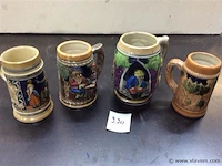 Bierkruiken 4stuks - afbeelding 1 van  3