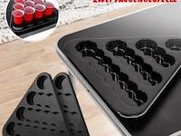 Bierpongtafelset voor volwassenen - inclusief 6 ballen, 100 bekers en bekerhouder - in hoogte verstelbaar, opvouwbaar, aluminium - drinkspelletjes - afbeelding 8 van  11