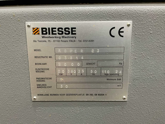 Biesse rover 23 cnc-freesmachine - afbeelding 9 van  26
