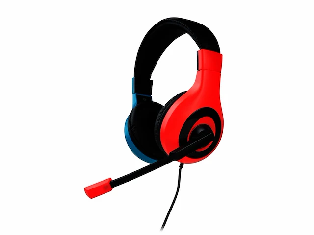 Bigben stereo gaming headset v1 nintendo switch neon rood/blauw - afbeelding 1 van  6