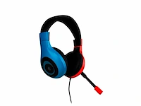 Bigben stereo gaming headset v1 nintendo switch neon rood/blauw - afbeelding 3 van  6