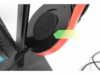 Bigben stereo gaming headset v1 nintendo switch neon rood/blauw - afbeelding 5 van  6
