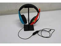 Bigben stereo gaming headset v1 nintendo switch neon rood/blauw - afbeelding 6 van  6