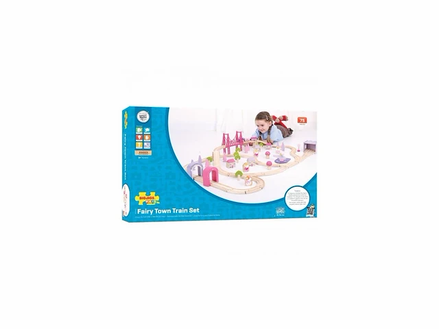 Bigjigs rail houten sprookjesstad treinset 75 stuks - afbeelding 3 van  3