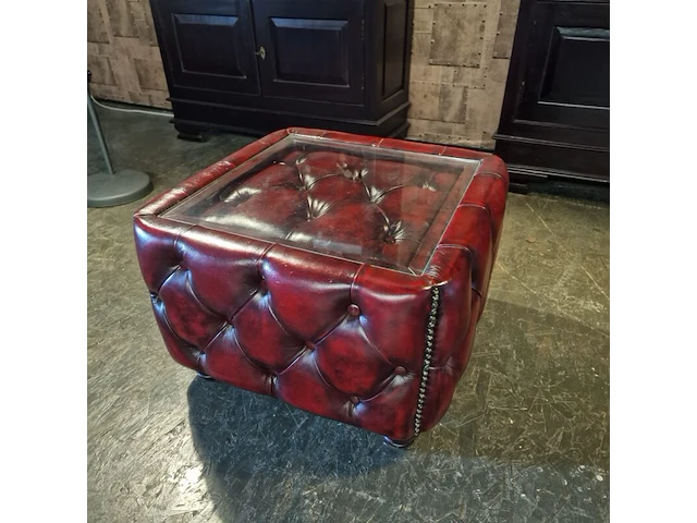 Bijzettafel chesterfield, caleb, rood - afbeelding 2 van  3