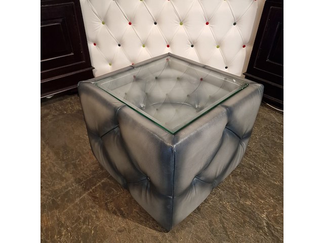 Bijzettafel chesterfield, chesterfield, zilver - afbeelding 3 van  5