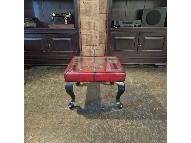 Bijzettafel chesterfield, leeds, rood - afbeelding 2 van  3
