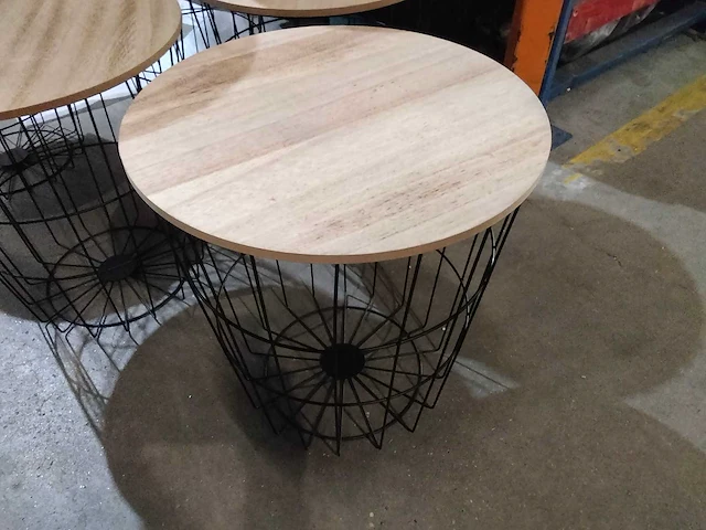 Bijzettafel, draadstaal. (7x) - afbeelding 2 van  4