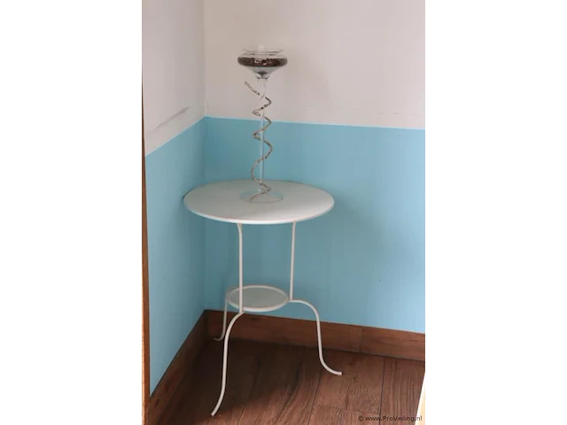 Bijzettafel incl. glazen vaas - 56x67cm (h) - afbeelding 1 van  3