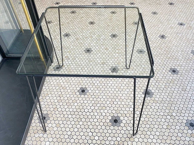 Bijzettafel met glazen blad - afbeelding 2 van  3
