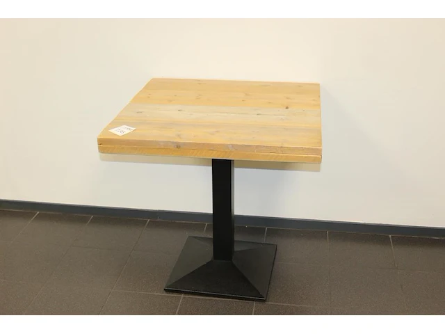 Bijzettafel met houtenblad afm. 76 x 76 x 76 cm - afbeelding 1 van  2