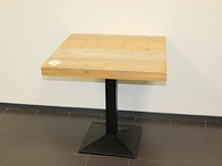 Bijzettafel met houtenblad afm. 76 x 76 x 76 cm - afbeelding 1 van  2