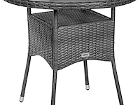 Bijzettafel rond melkglas tafelblad 60 cm stilista - afbeelding 1 van  4